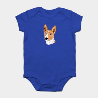 Basenji Stained Glass Baby Bodysuit